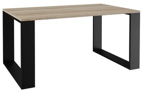 Odell MIX Salon Loft modern dohányzóasztal, 90x50x58 cm, sonoma-fekete