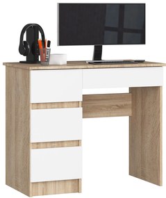 PC asztal Benicio II (szonoma tölgy + fehér) (B). Akció -15%. 1069635