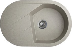 Vesta Plus Metalac 190597 Gránit Mosogatótálca - Extra mély, Csepegtetőtálcás, Bézs