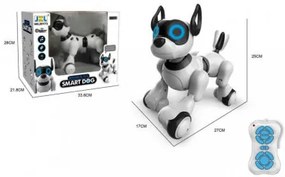 Intelligens Távirányítós Robot Kutya (Smart-Dog) pitizik sétálgat nyújtózkodik hason csúszik Kék és Rózsaszín Pöttyös színben