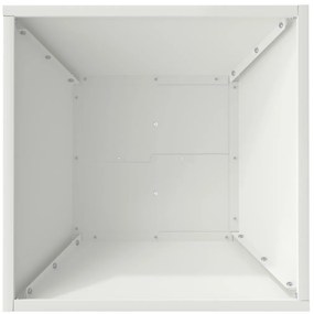 fém virágcserép Menő fehér Fém 40 x 40 x 15 cm Fém virágcserép