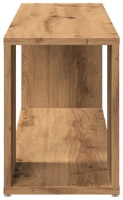kézműves tölgy színű szerelt fa TV-szekrény 100x24x32 cm