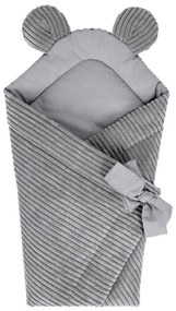 Szürke kordbársony babapólya 35x65 cm – Meowbaby