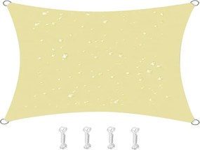 Napvitorla 3x4m, krémszínű