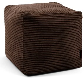 Sötétbarna kordbársony babzsákfotel Up! MooG – SLOWDOWN