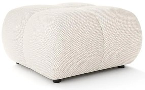 Kárpitozott ALMADA puff 72x72 cm, krémszínű