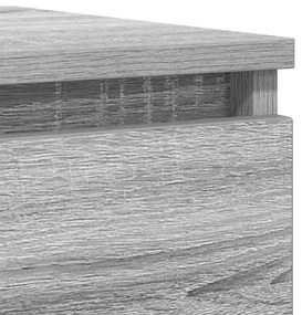szürke sonoma színű szerelt fa tálalószekrény 100x35x76 cm