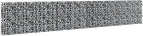 vidaXL horganyzott acél gabion fal fedéllel 600 x 30 x 100 cm