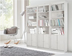 Fehér borovi fenyő könyvespolc 222x223 cm Anita – Støraa