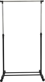 Görgős ruhaálvány, rozsdamentes fém/fekte műanyag, DOLFO NEW