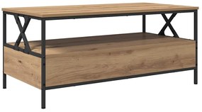 Dohányzóasztal kézműves tölgy 100 x 51 x 45 cm Faanyag
