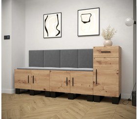 Előszobabútor Amanda 17 (artisan tölgy + sötétszürke). 1086004