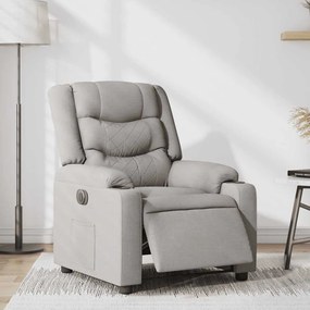 vidaXL felhőszürke szövet elektromos dönthető fotel