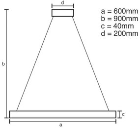 Brilagi - LED Dimmelhető csillár zsinóron CIRCLE LED/42W/230V 3000-6500K + távirányító