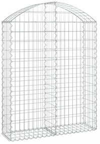 íves horganyzott vas gabion kosár 100x30x120/140 cm