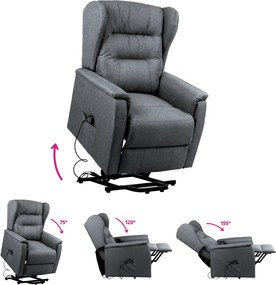 Állítható relaxációs fotel, világosszürke, DOURO