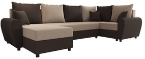 U alakú sarokkanapé Fleur Long (sötétbarna + bézs) (J). 1057079