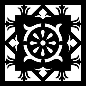 Tányéralátét szett 4 db-os asztali dísz Négyzet alakú minta 2