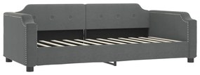 sötétszürke kihúzható szövet heverő 100 x 200 cm