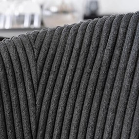 Fekete Kordbársony Étkezőszék TINKA