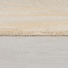 Bézs gyapjú futószőnyeg 60x230 cm Lino Leaf – Flair Rugs