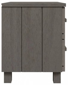 HAMAR 2 db világosszürke tömör fa éjjeliszekrény 40x35x44,5 cm