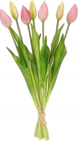 Szilikon tulipán csokor 44 cm 7 db élő gumi zárt