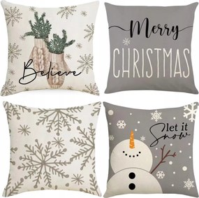 4x Karácsonyi Párnahuzat Szett Karácsonyi Párnahuzat 45X45