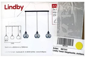 Lindby Lindby - Csillár zsinóron TEMARI 3xE27/60W/230V LW0190
