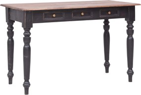 vidaXL tömör mahagóni fa íróasztal 3 fiókkal 117 x 57 x 75 cm