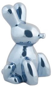 Balloon Bunny nyuszi szobor kicsi metál kék