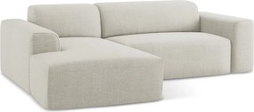 Bézs sarokkanapé (bal oldali-heverő résszel) Keli – Makamii