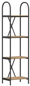 Könyvespolc kézműves tölgy 40 x 30 x 146 cm Faanyag