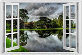 Poszterek 60x40 Víztükörben tükröződő égbolt