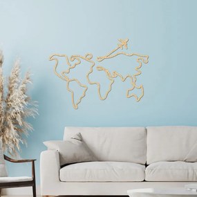 Designer fa világtérkép falra | WorldLines