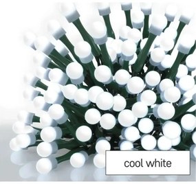 LED karácsonyi fényfüzér 200 LED/8 funkció 20m IP44 hideg fehér