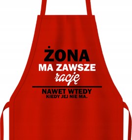 Szakács kötény A piros feleségnek Mindig Igaza Van Ajándék Többféle Minta