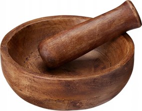 Mangófából készült fa mozsártörő (15x15x5 cm)