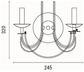 Csillár láncon 5xE14/15W/230V