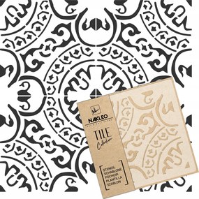 Festősablon Csempe Csempék Többször felhasználható 20x20cm Spanyol minta Juberri