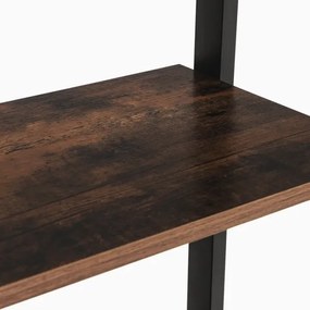 NAVARO könyvszekrény barna/fekete