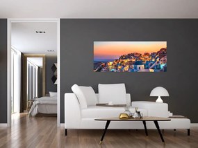 Kép - Santorini alkonyatkor (120x50 cm)