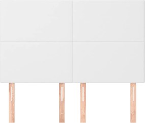 fehér műbőr fejtámla 144x5x118/128 cm