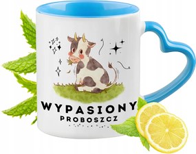 A plébánosnak Kék bögre szív alakú füllel ajándékba