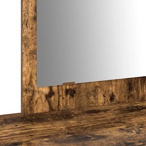 Fali sminkasztal Füstölt tölgy 100x40x70 cm