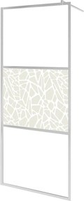 vidaXL zuhanyfal kőmintás ESG üveggel 115 x 195 cm
