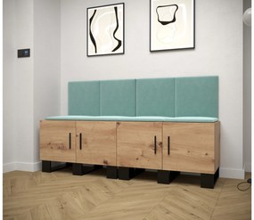 Előszobabútor Amanda 20 (artisan tölgy + zöld). 1086030