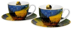Van Gogh Kávéház éjjel porcelán csésze aljjal- 270 ml - 2 személyes készlet