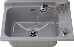 Háztartási Mosogató Kamra Szürke Kihúzható Csaptelep Adagoló Szett Monza