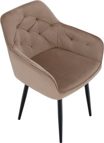 Fotel, világosbarna/fekete, VERIO